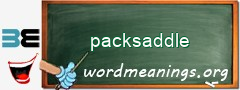 WordMeaning blackboard for packsaddle